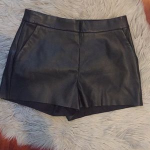 Express Pleather- Polyester shorts